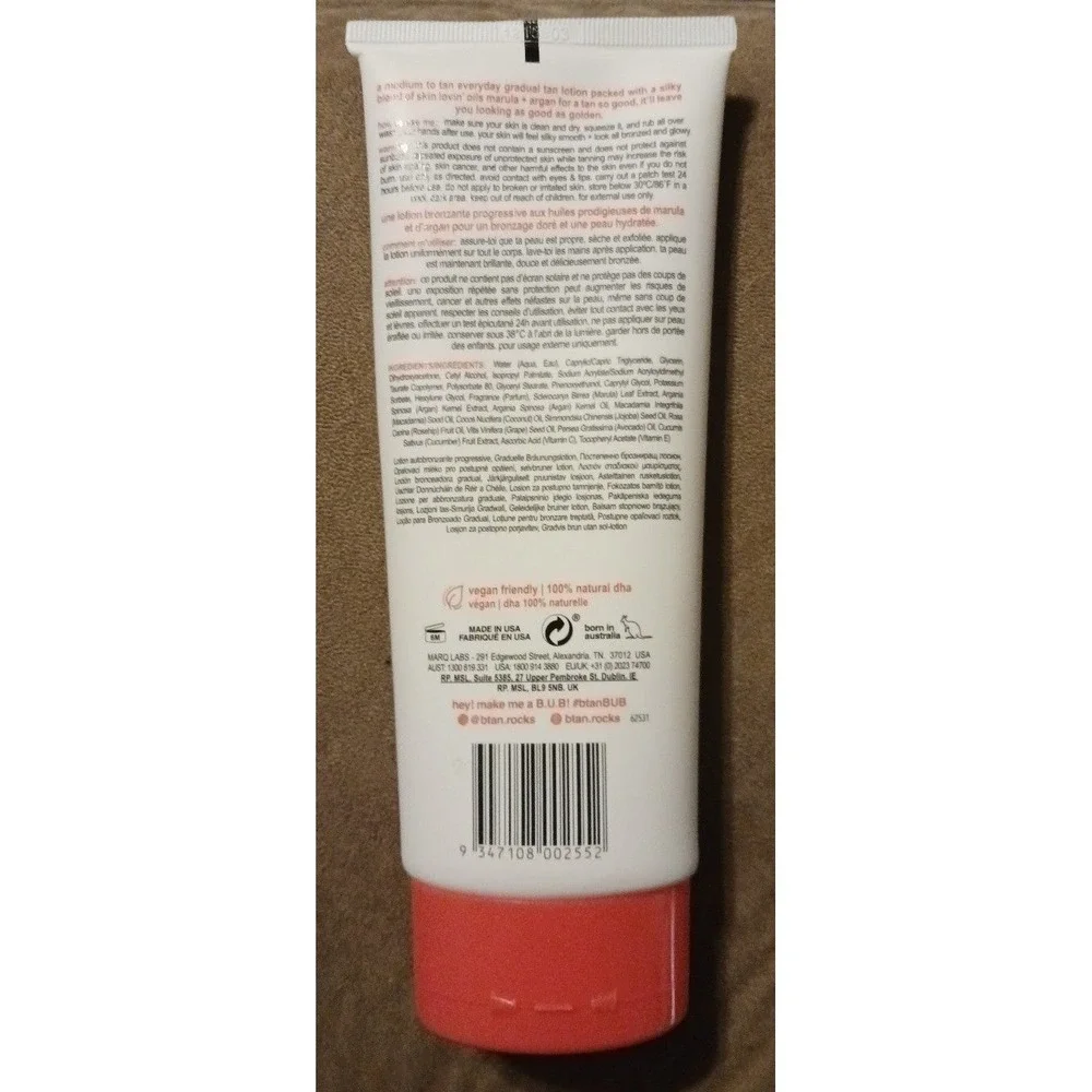 NEW b.tan Just Shut Up‎ & Sun Kiss Me Gradual Tan Lotion, Medium to Tan